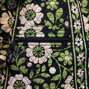 Vera Bradley Lucky You Floral Green and Black Quilted Bag